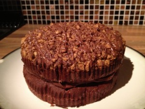 Chocolate and Banana Crumble Cake 1