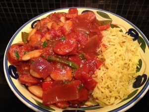 Chorizo, Butter Bean and Tomato Stew