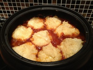 Rich Beef Casserole with Potato and Cheese Dumplings