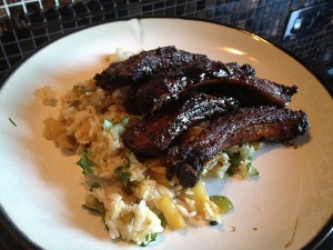 Sticky Jerk Ribs with Pineapple Rice