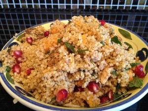 Chicken, pomegranate and mint Bulghar Wheat